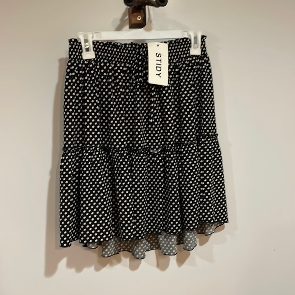 Dotted Print Mini Skirt